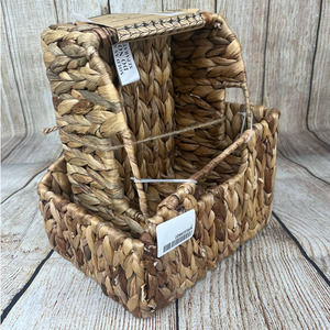 Hyacinth Wicker Storage Baskets for Organizing {2 pack), Natural, New